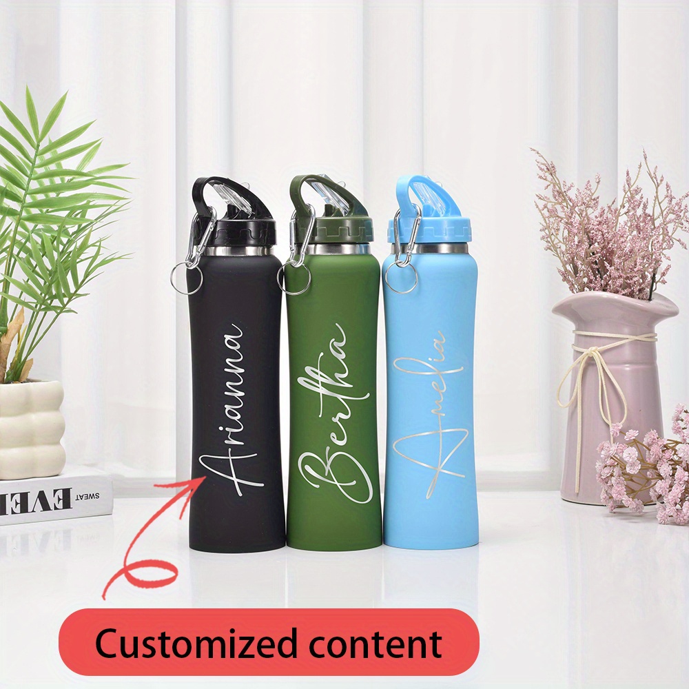 Name Sports Equipment - Custom Name Stainless Steel Water Bottle,Multi‑Color