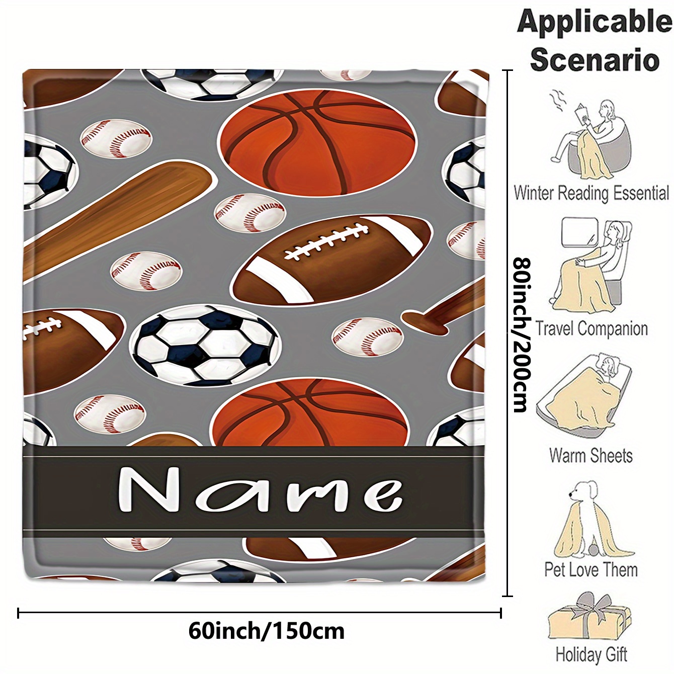 1 Custom name blanket sports e - Name Sports Equipment ulasan dan harga