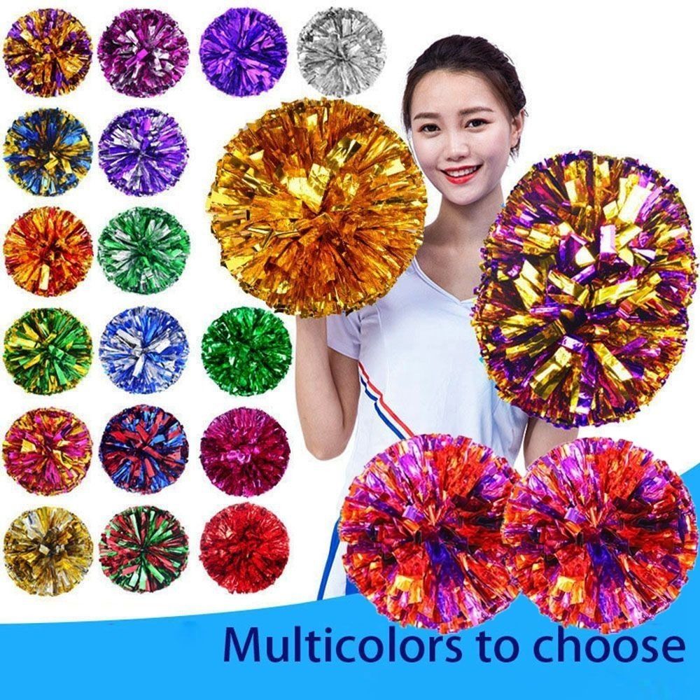 30cm Game Pom Poms Multicolors - Cheerleading Pom Pom ulasan dan harga