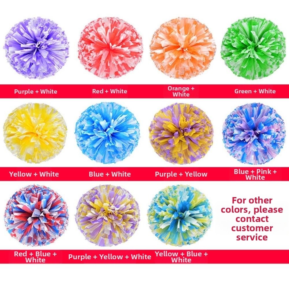 30cm Game Pom Poms Multicolors - Cheerleading Pom Pom ulasan dan harga