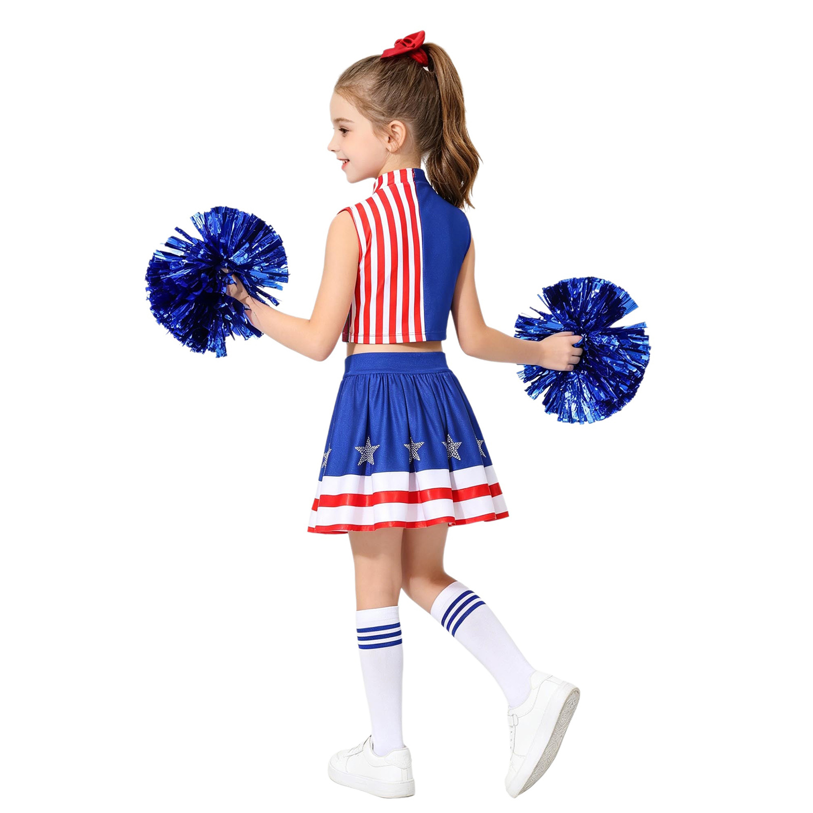 Kids Girls Cheerleading Outfit - Cheerleading Pom Pom ulasan dan harga