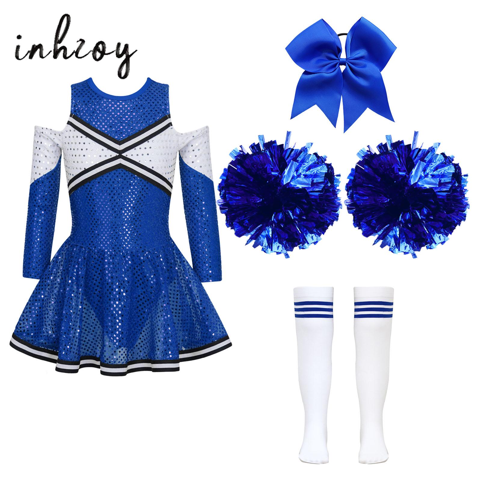 Kids Girls Cheerleader Costume - Cheerleading Pom Pom ulasan dan harga