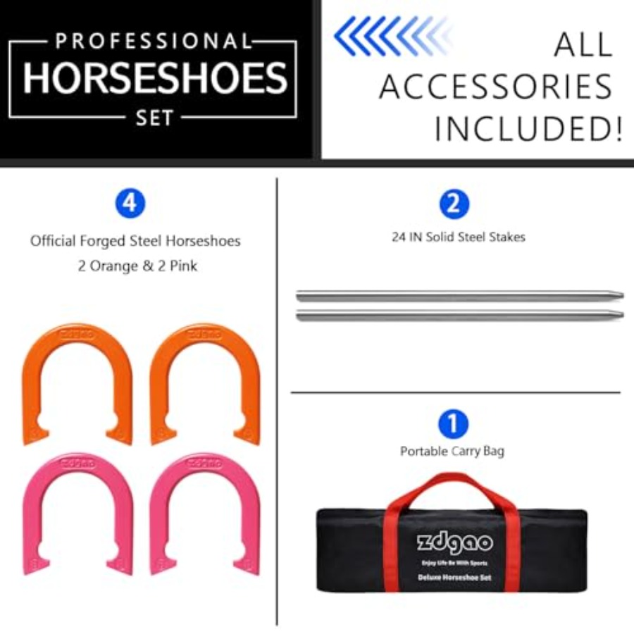 Backyard and beach outdoor gam - Horseshoe Game Set ulasan dan harga