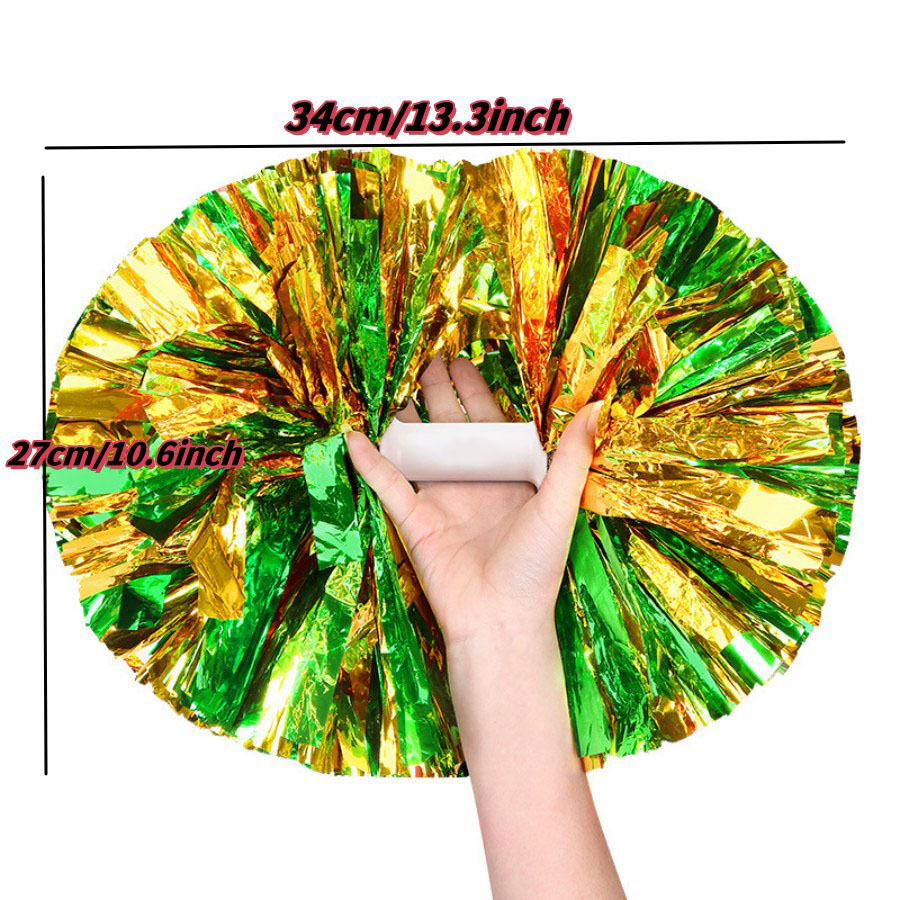 1Pcs Metallic PET Cheerleader  - Cheerleading Pom Pom ulasan dan harga