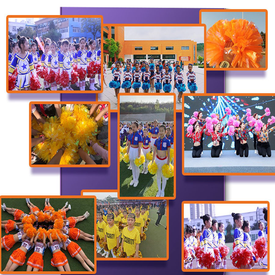 1Pcs Metallic PET Cheerleader  - Cheerleading Pom Pom ulasan dan harga