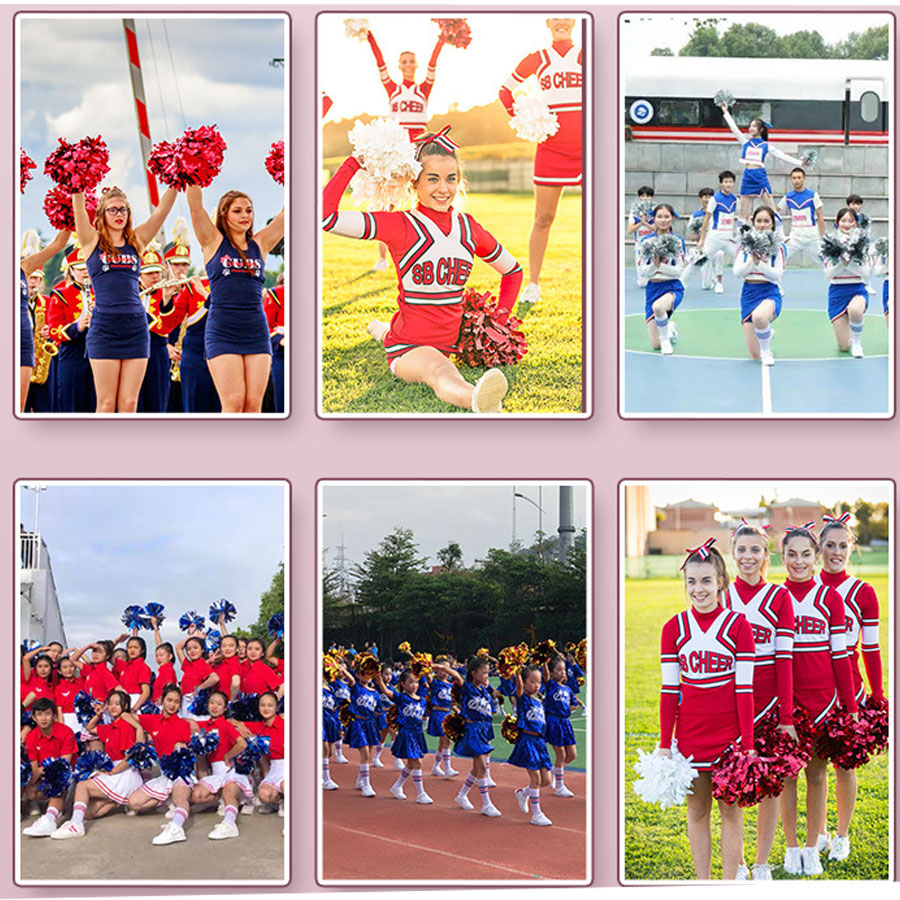 1Pcs Metallic PET Cheerleader  - Cheerleading Pom Pom ulasan dan harga