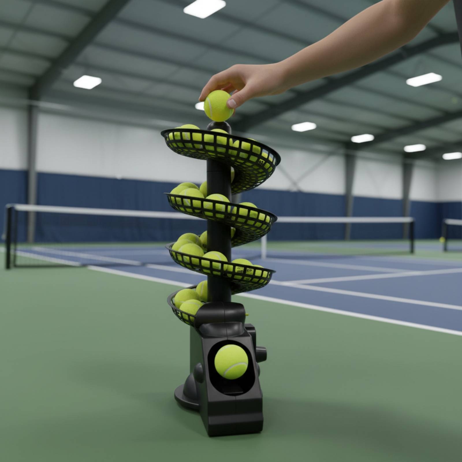 Portable Tennis Ball Machine M - Sports Equipment For Training ulasan dan harga