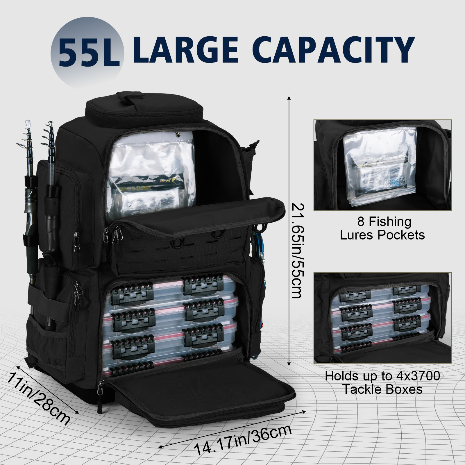 Goture 55*36*28cm Multifunctio - Sports Equipment Outdoor Storage ulasan dan harga