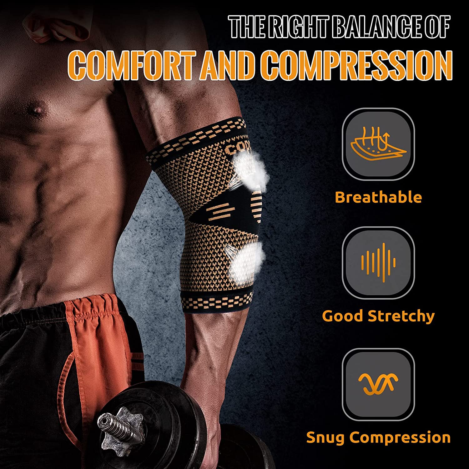 1PC Copper Elbow Compression S - Tennis Elbow Brace ulasan dan harga