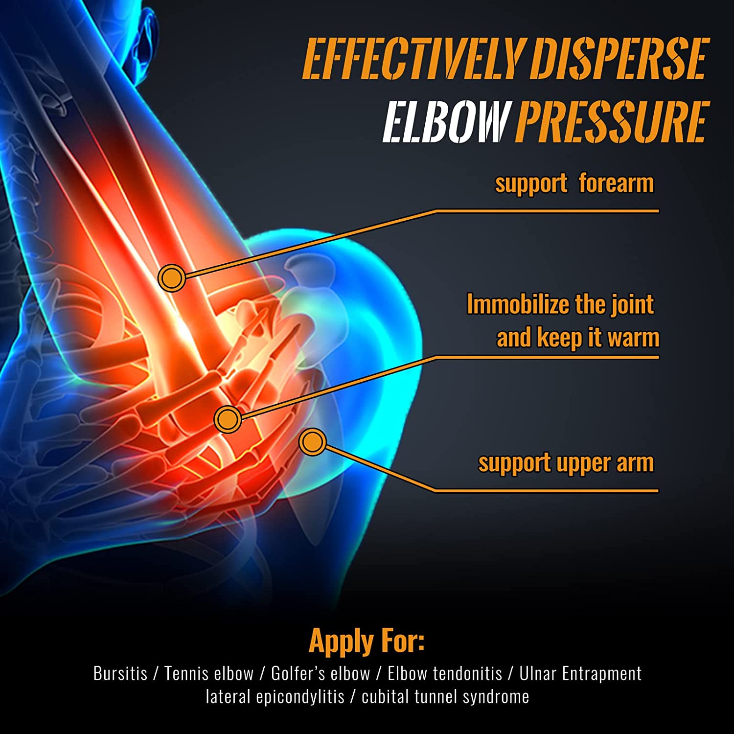 1PC Copper Elbow Compression S - Tennis Elbow Brace ulasan dan harga