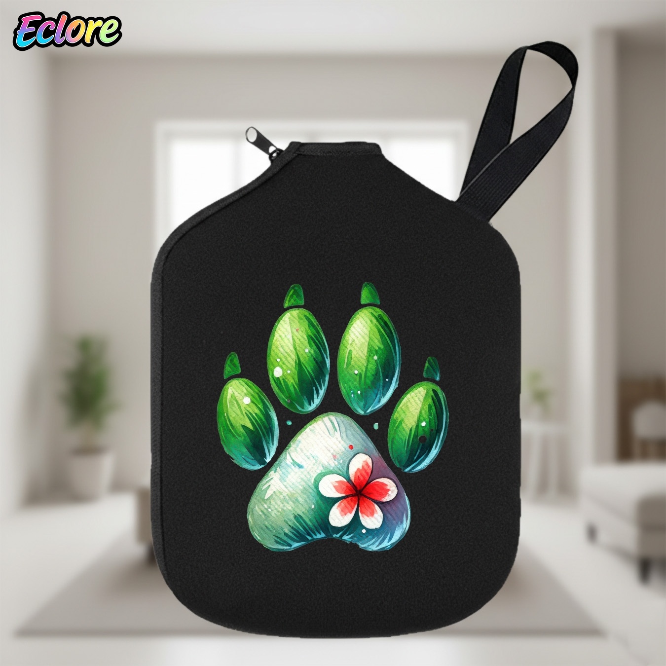 Green Watercolor Paw Print Pad - Pickleball Paddle ulasan dan harga